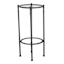 2-Tier Tempered Glass Top with Metal Black Frame Accent Table